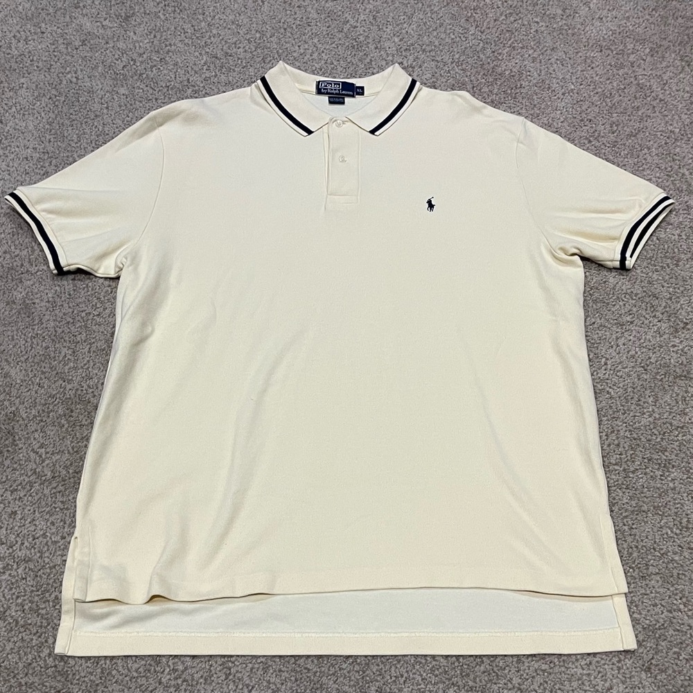 Polo Ralph Lauren Light Yellow Men’s Cotton Polo Shirt - Size XL